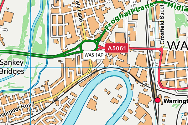 WA5 1AP map - OS VectorMap District (Ordnance Survey) WA5 1AP map - OS VectorMap District (Ordnance Survey)