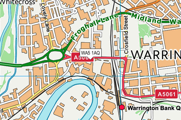WA5 1AQ map - OS VectorMap District (Ordnance Survey) WA5 1AQ map - OS VectorMap District (Ordnance Survey)