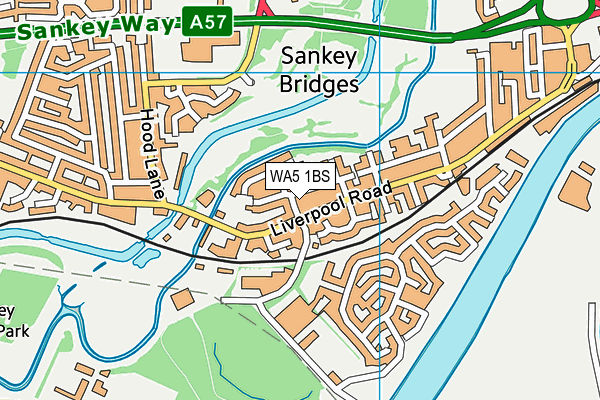 WA5 1BS map - OS VectorMap District (Ordnance Survey) WA5 1BS map - OS VectorMap District (Ordnance Survey)