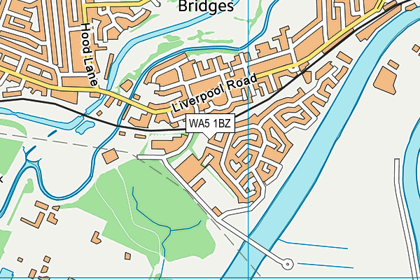 WA5 1BZ map - OS VectorMap District (Ordnance Survey)