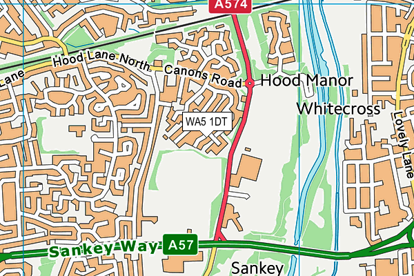 WA5 1DT map - OS VectorMap District (Ordnance Survey) WA5 1DT map - OS VectorMap District (Ordnance Survey)