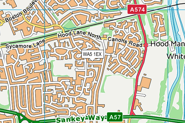 WA5 1EX map - OS VectorMap District (Ordnance Survey) WA5 1EX map - OS VectorMap District (Ordnance Survey)