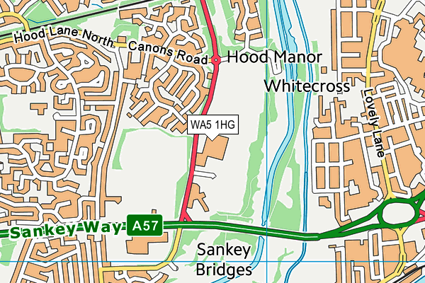 WA5 1HG map - OS VectorMap District (Ordnance Survey) WA5 1HG map - OS VectorMap District (Ordnance Survey)
