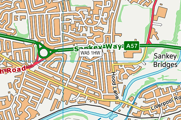 WA5 1HW map - OS VectorMap District (Ordnance Survey) WA5 1HW map - OS VectorMap District (Ordnance Survey)