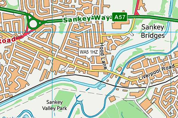 WA5 1HZ map - OS VectorMap District (Ordnance Survey) WA5 1HZ map - OS VectorMap District (Ordnance Survey)