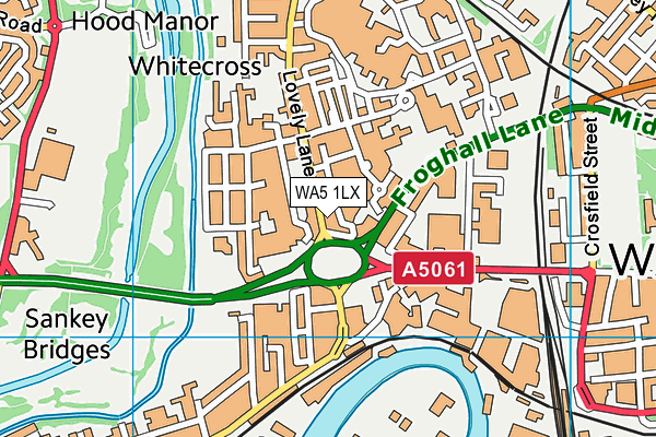 WA5 1LX map - OS VectorMap District (Ordnance Survey) WA5 1LX map - OS VectorMap District (Ordnance Survey)