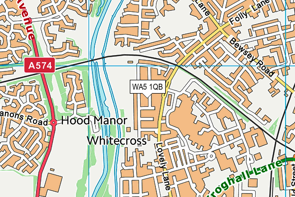 WA5 1QB map - OS VectorMap District (Ordnance Survey) WA5 1QB map - OS VectorMap District (Ordnance Survey)