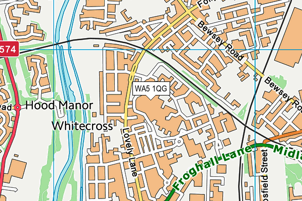 WA5 1QG map - OS VectorMap District (Ordnance Survey) WA5 1QG map - OS VectorMap District (Ordnance Survey)