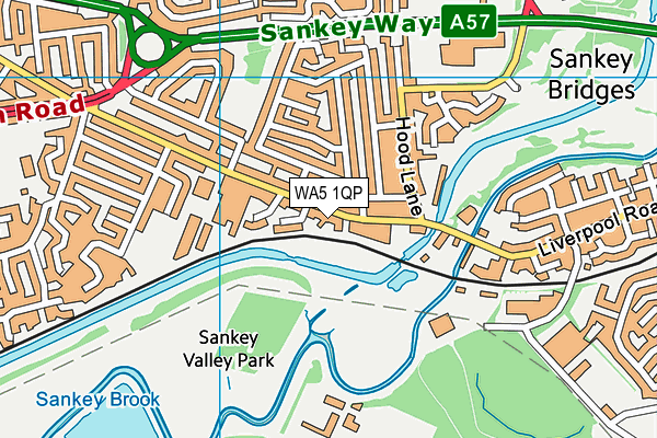 WA5 1QP map - OS VectorMap District (Ordnance Survey)