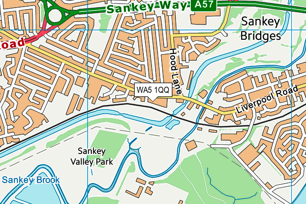 WA5 1QQ map - OS VectorMap District (Ordnance Survey) WA5 1QQ map - OS VectorMap District (Ordnance Survey)