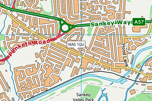 WA5 1QU map - OS VectorMap District (Ordnance Survey) WA5 1QU map - OS VectorMap District (Ordnance Survey)