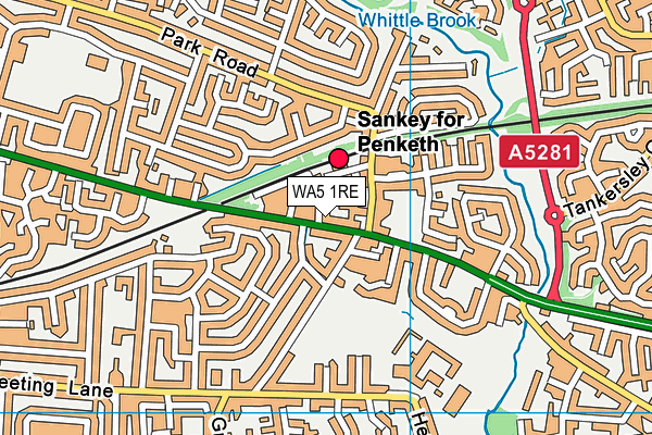 WA5 1RE map - OS VectorMap District (Ordnance Survey) WA5 1RE map - OS VectorMap District (Ordnance Survey)