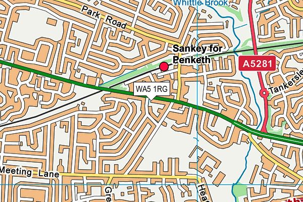 WA5 1RG map - OS VectorMap District (Ordnance Survey) WA5 1RG map - OS VectorMap District (Ordnance Survey)