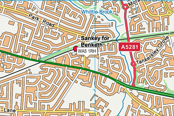 WA5 1RH map - OS VectorMap District (Ordnance Survey) WA5 1RH map - OS VectorMap District (Ordnance Survey)