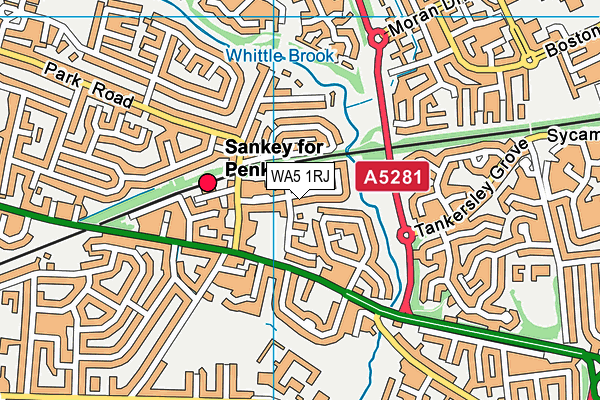 WA5 1RJ map - OS VectorMap District (Ordnance Survey) WA5 1RJ map - OS VectorMap District (Ordnance Survey)