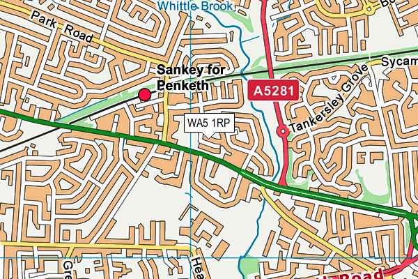 WA5 1RP map - OS VectorMap District (Ordnance Survey) WA5 1RP map - OS VectorMap District (Ordnance Survey)