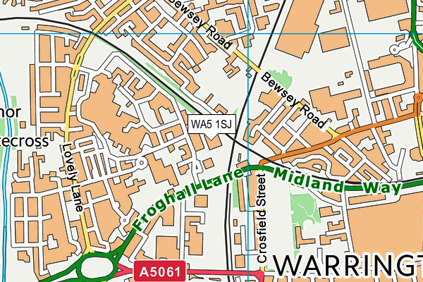 WA5 1SJ map - OS VectorMap District (Ordnance Survey) WA5 1SJ map - OS VectorMap District (Ordnance Survey)