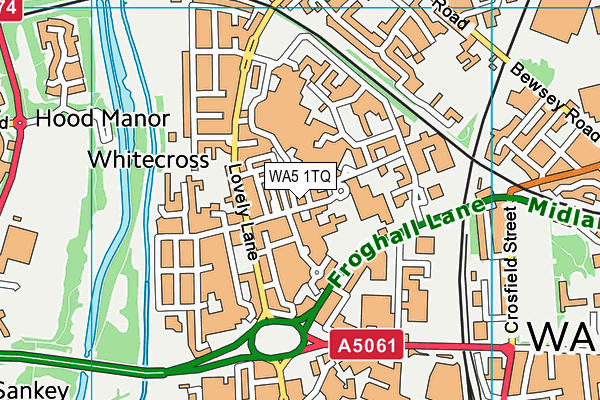 WA5 1TQ map - OS VectorMap District (Ordnance Survey) WA5 1TQ map - OS VectorMap District (Ordnance Survey)