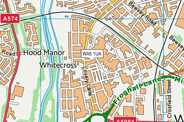 WA5 1UA map - OS VectorMap District (Ordnance Survey) WA5 1UA map - OS VectorMap District (Ordnance Survey)