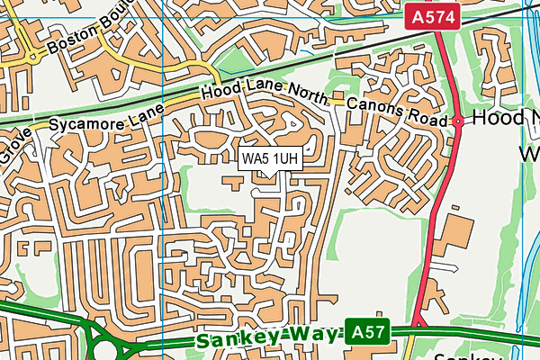 WA5 1UH map - OS VectorMap District (Ordnance Survey) WA5 1UH map - OS VectorMap District (Ordnance Survey)