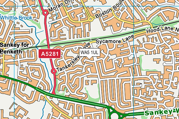 WA5 1UL map - OS VectorMap District (Ordnance Survey) WA5 1UL map - OS VectorMap District (Ordnance Survey)