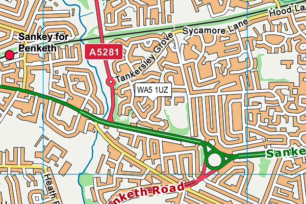 WA5 1UZ map - OS VectorMap District (Ordnance Survey) WA5 1UZ map - OS VectorMap District (Ordnance Survey)