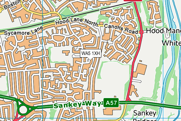 WA5 1XH map - OS VectorMap District (Ordnance Survey) WA5 1XH map - OS VectorMap District (Ordnance Survey)