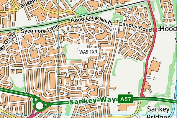 WA5 1XR map - OS VectorMap District (Ordnance Survey) WA5 1XR map - OS VectorMap District (Ordnance Survey)