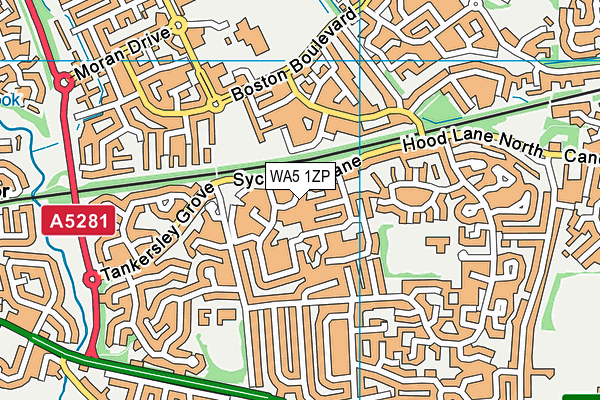 WA5 1ZP map - OS VectorMap District (Ordnance Survey) WA5 1ZP map - OS VectorMap District (Ordnance Survey)