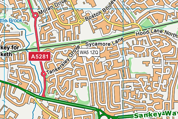 WA5 1ZQ map - OS VectorMap District (Ordnance Survey) WA5 1ZQ map - OS VectorMap District (Ordnance Survey)