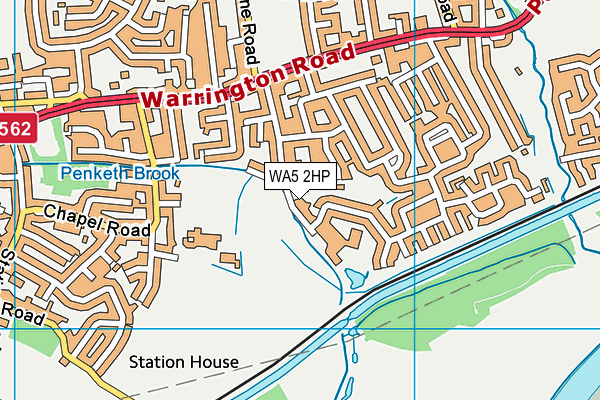 WA5 2HP map - OS VectorMap District (Ordnance Survey) WA5 2HP map - OS VectorMap District (Ordnance Survey)