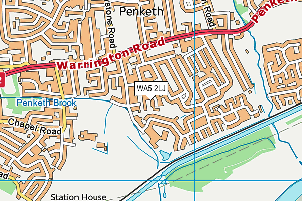 WA5 2LJ map - OS VectorMap District (Ordnance Survey) WA5 2LJ map - OS VectorMap District (Ordnance Survey)