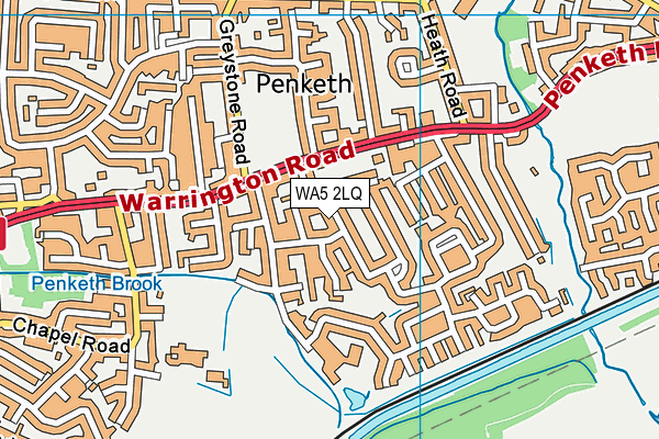 WA5 2LQ map - OS VectorMap District (Ordnance Survey) WA5 2LQ map - OS VectorMap District (Ordnance Survey)
