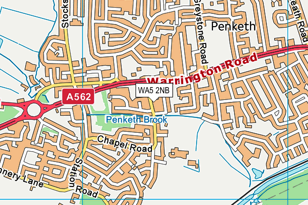 WA5 2NB map - OS VectorMap District (Ordnance Survey) WA5 2NB map - OS VectorMap District (Ordnance Survey)