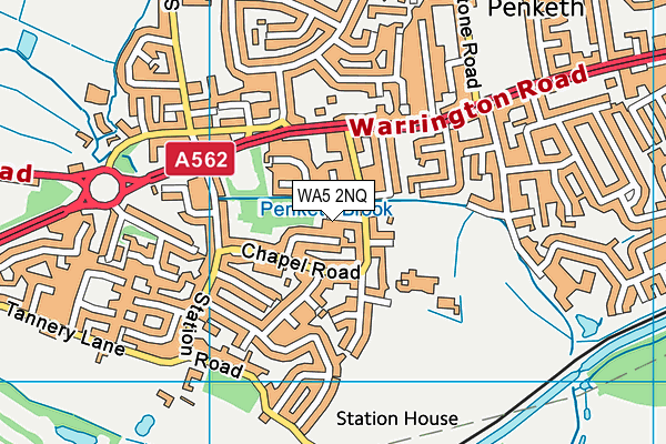 WA5 2NQ map - OS VectorMap District (Ordnance Survey) WA5 2NQ map - OS VectorMap District (Ordnance Survey)