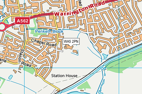 WA5 2PN map - OS VectorMap District (Ordnance Survey) WA5 2PN map - OS VectorMap District (Ordnance Survey)