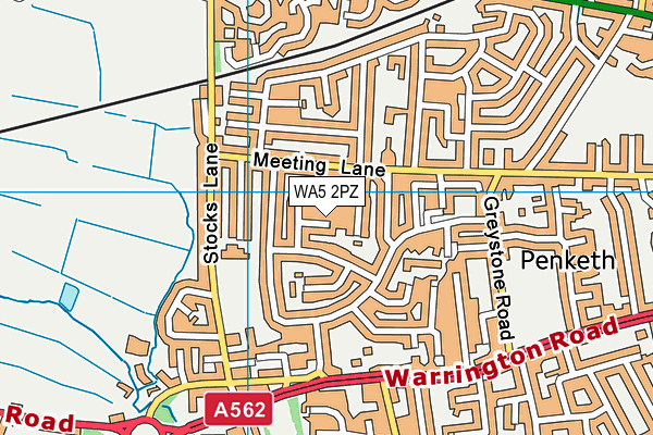 WA5 2PZ map - OS VectorMap District (Ordnance Survey) WA5 2PZ map - OS VectorMap District (Ordnance Survey)