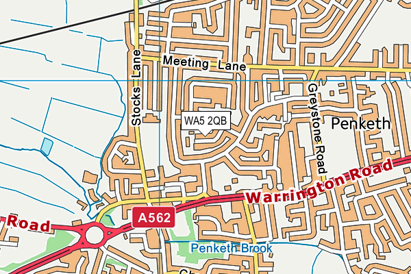 WA5 2QB map - OS VectorMap District (Ordnance Survey) WA5 2QB map - OS VectorMap District (Ordnance Survey)