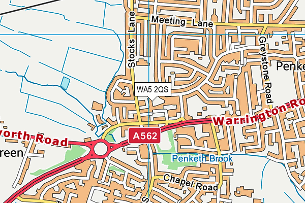 WA5 2QS map - OS VectorMap District (Ordnance Survey) WA5 2QS map - OS VectorMap District (Ordnance Survey)