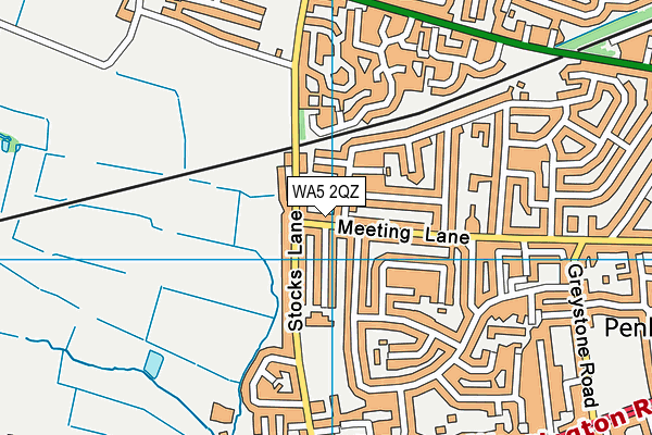 WA5 2QZ map - OS VectorMap District (Ordnance Survey) WA5 2QZ map - OS VectorMap District (Ordnance Survey)