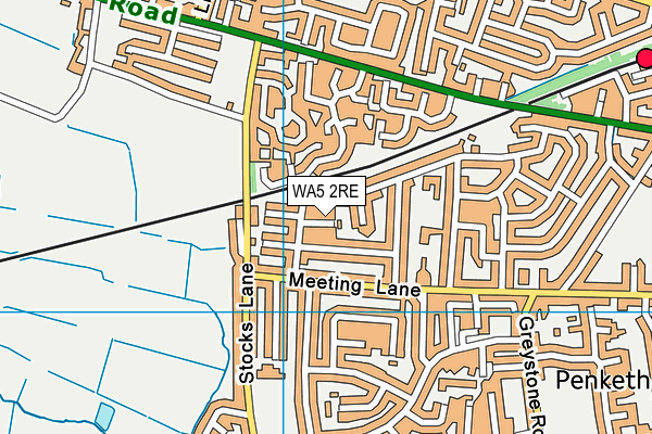 WA5 2RE map - OS VectorMap District (Ordnance Survey) WA5 2RE map - OS VectorMap District (Ordnance Survey)