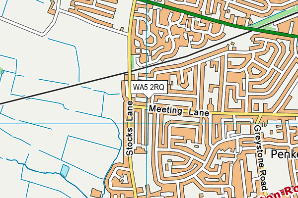 WA5 2RQ map - OS VectorMap District (Ordnance Survey) WA5 2RQ map - OS VectorMap District (Ordnance Survey)