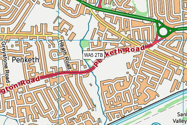 WA5 2TB map - OS VectorMap District (Ordnance Survey) WA5 2TB map - OS VectorMap District (Ordnance Survey)