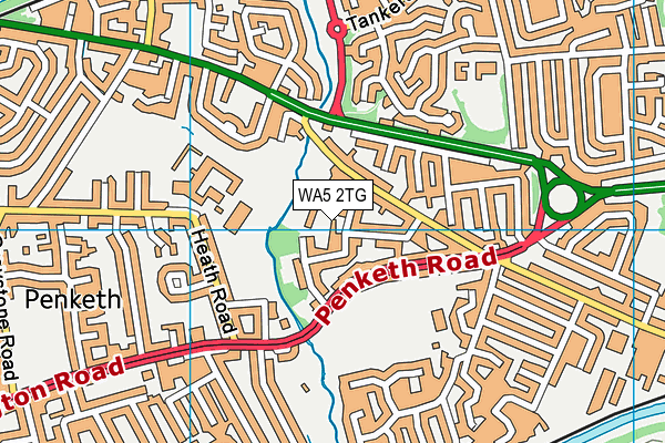 WA5 2TG map - OS VectorMap District (Ordnance Survey) WA5 2TG map - OS VectorMap District (Ordnance Survey)