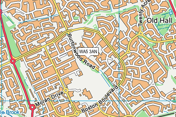 WA5 3AN map - OS VectorMap District (Ordnance Survey) WA5 3AN map - OS VectorMap District (Ordnance Survey)