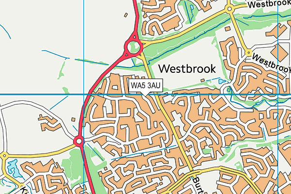 WA5 3AU map - OS VectorMap District (Ordnance Survey) WA5 3AU map - OS VectorMap District (Ordnance Survey)