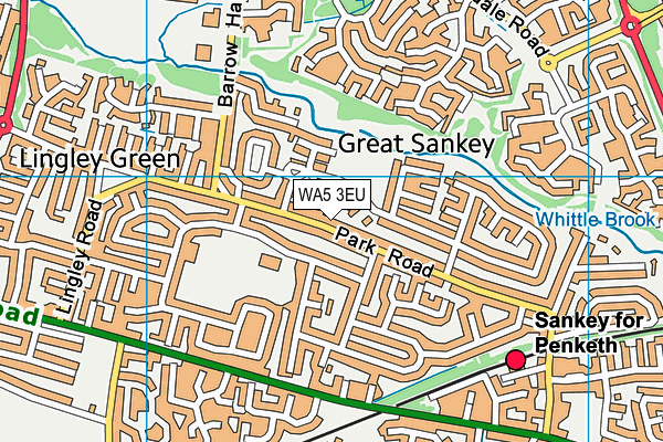 WA5 3EU map - OS VectorMap District (Ordnance Survey) WA5 3EU map - OS VectorMap District (Ordnance Survey)