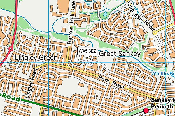 WA5 3EZ map - OS VectorMap District (Ordnance Survey) WA5 3EZ map - OS VectorMap District (Ordnance Survey)