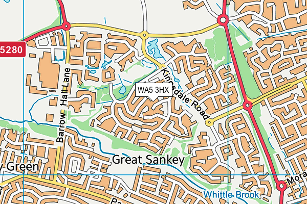 WA5 3HX map - OS VectorMap District (Ordnance Survey) WA5 3HX map - OS VectorMap District (Ordnance Survey)