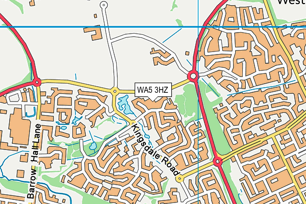 WA5 3HZ map - OS VectorMap District (Ordnance Survey) WA5 3HZ map - OS VectorMap District (Ordnance Survey)